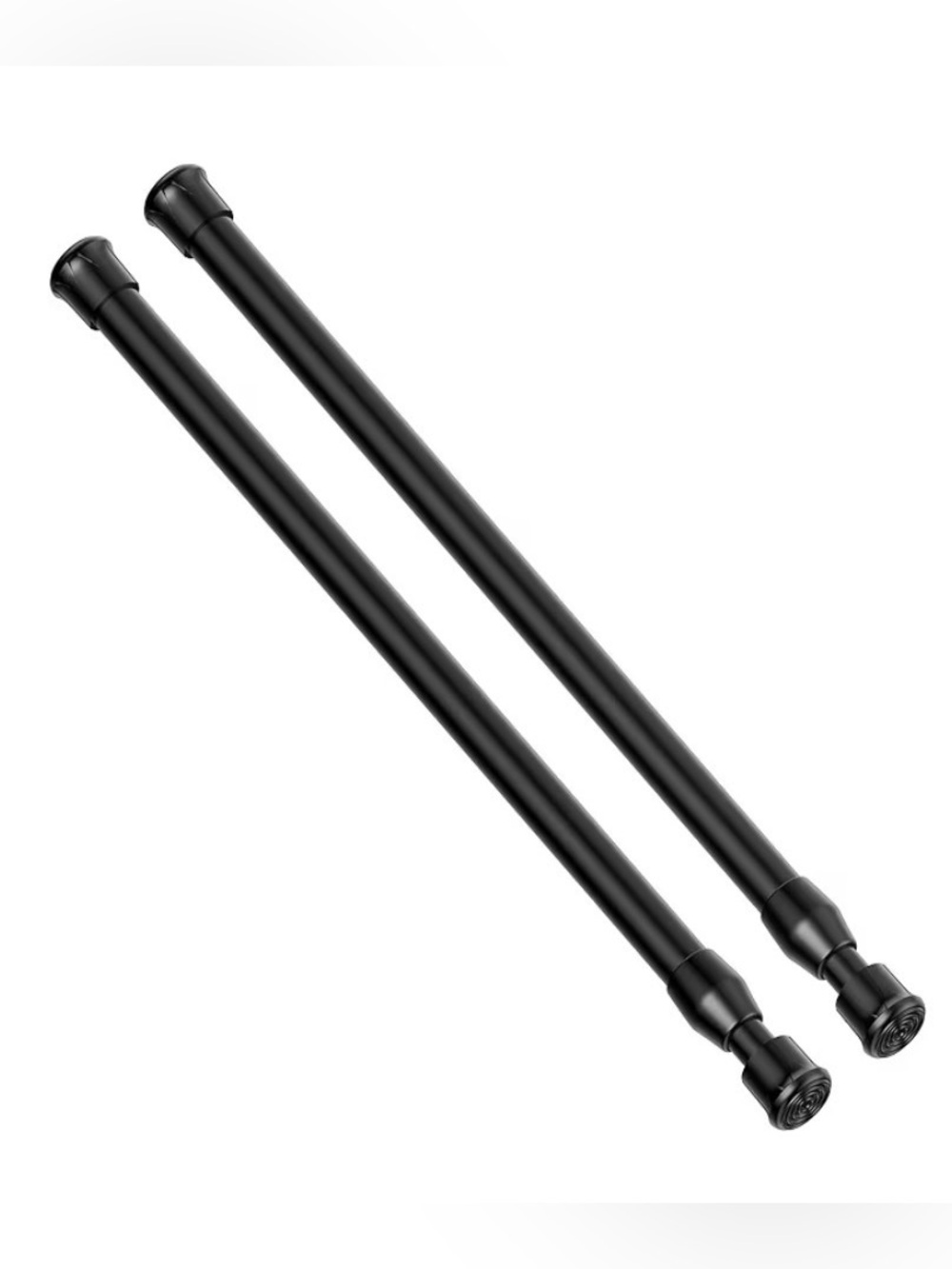 Adjustable Spring Tension Curtain Rods - Set of 2